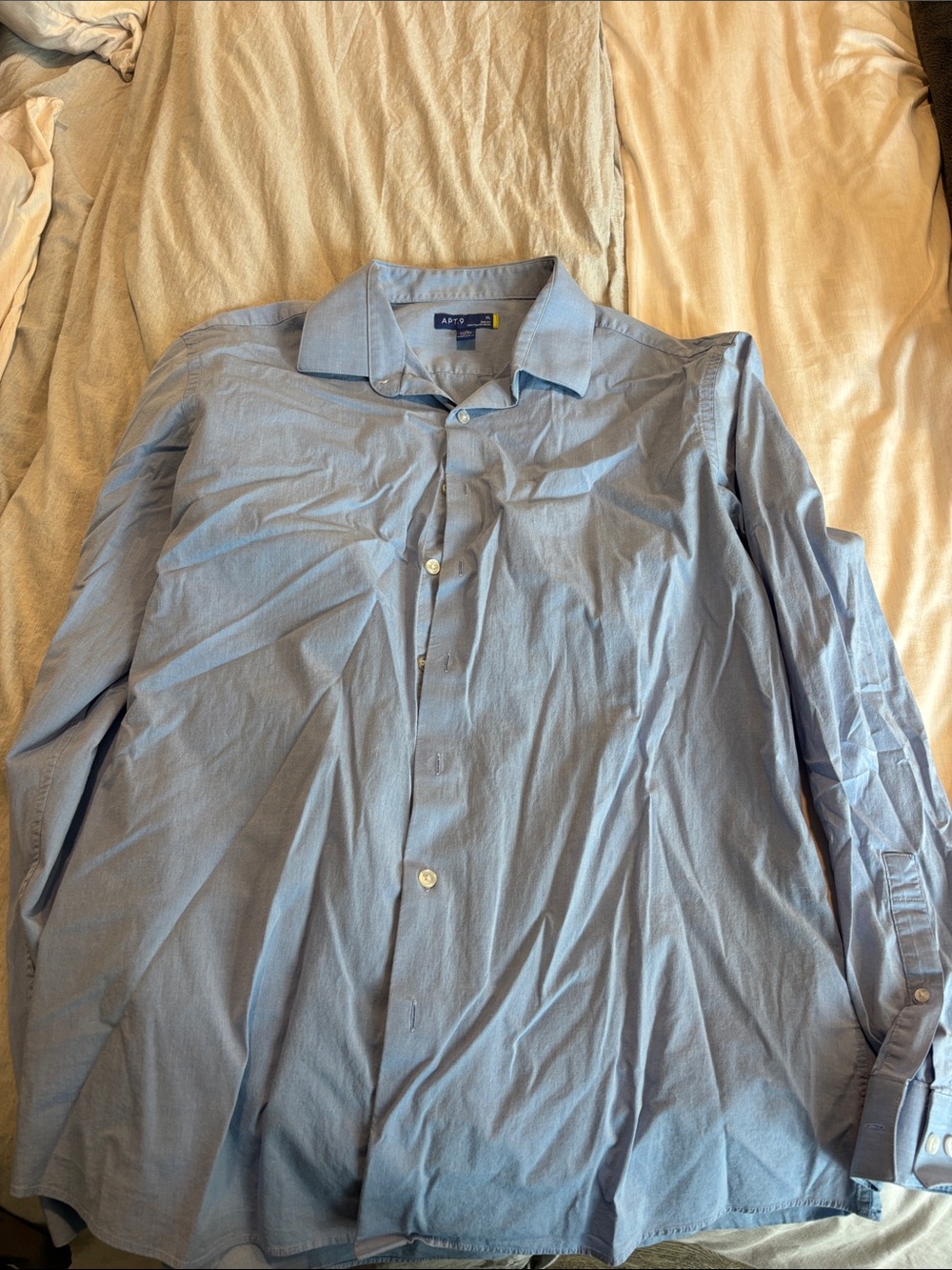 Apt. 9 Light Blue Long-Sleeve Dress Shirt
